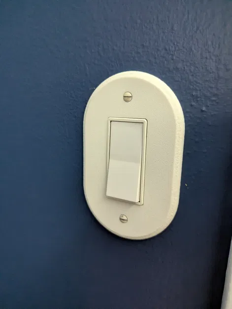 Mặt ốp công tắc hình oval bo tròn (Rounded Switchplate Cover) in 3D - Image 2