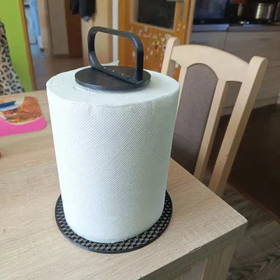 Giá treo khăn giấy 3D thiết kế tay cầm tiện lợi cho cuộn lớn