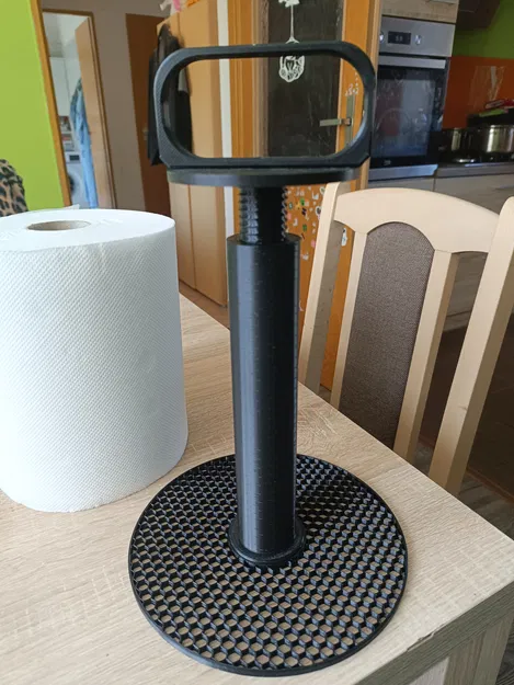 Giá treo khăn giấy 3D thiết kế tay cầm tiện lợi cho cuộn lớn - Image 2