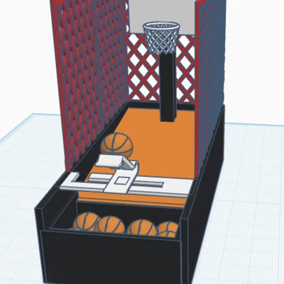 Mô hình máy ném bóng rổ Arcade mini để bàn tự in 3D