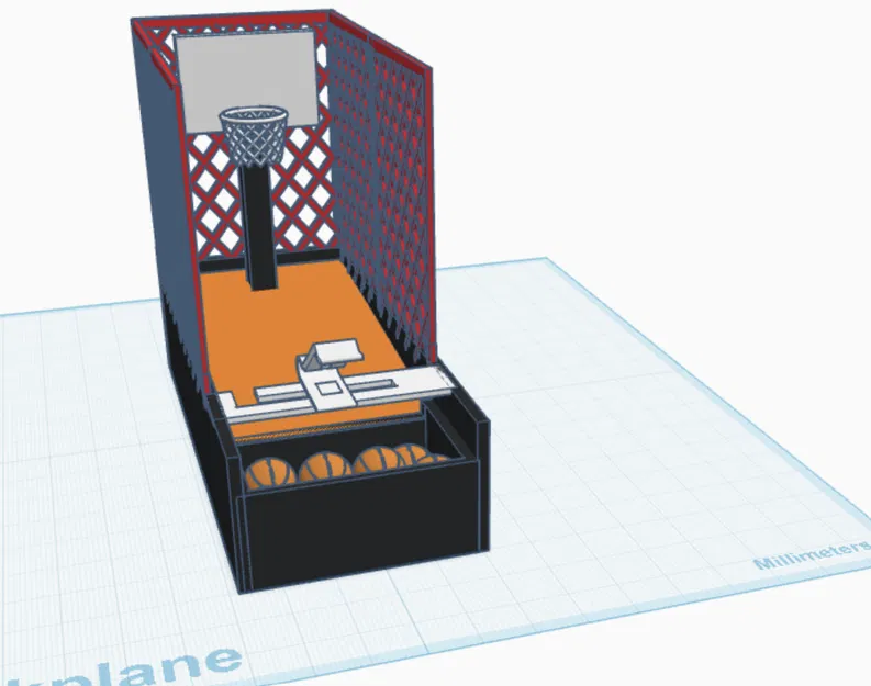 Mô hình máy ném bóng rổ Arcade mini để bàn tự in 3D - Image 3