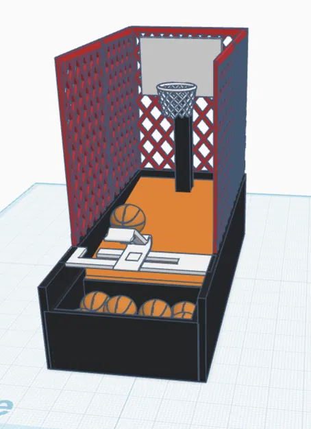 Mô hình máy ném bóng rổ Arcade mini để bàn tự in 3D - Image 4