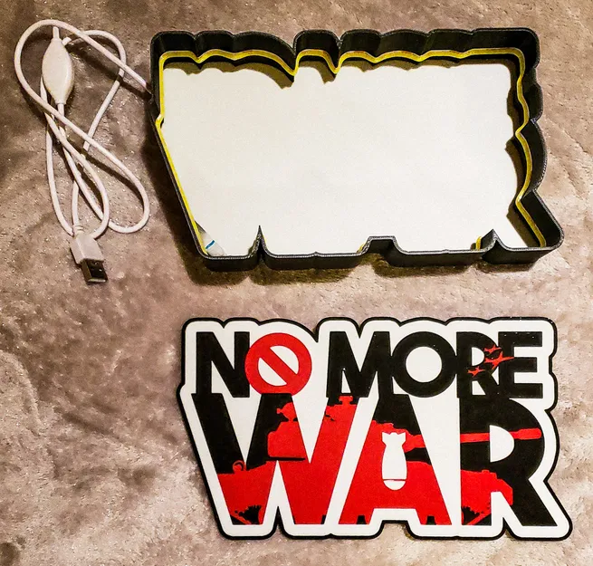 Hộp đèn phản chiến No More War - Image 3