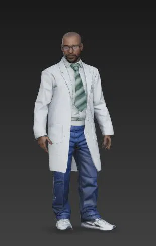 Mô hình nhân vật Bác sĩ trong GTA 5 cao 10cm để in 3D - Image 1