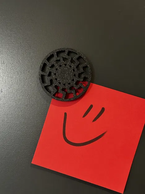 Nam châm tủ lạnh Black Sun thiết kế nghệ thuật in 3D - Image 1