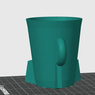 Mô hình 3D Rocket Mug - Cốc uống nước hình tên lửa độc đáo