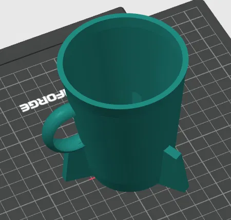 Mô hình 3D Rocket Mug - Cốc uống nước hình tên lửa độc đáo - Image 3