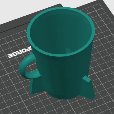 Mô hình 3D Rocket Mug - Cốc uống nước hình tên lửa độc đáo