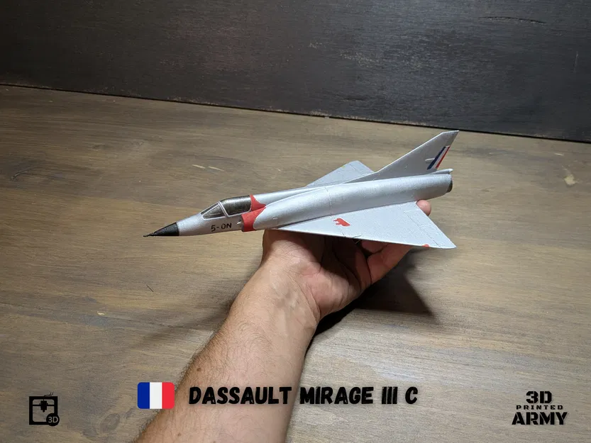 Mô hình in 3D Dassault Mirage III C - Tỉ lệ 1/48 - Image 5