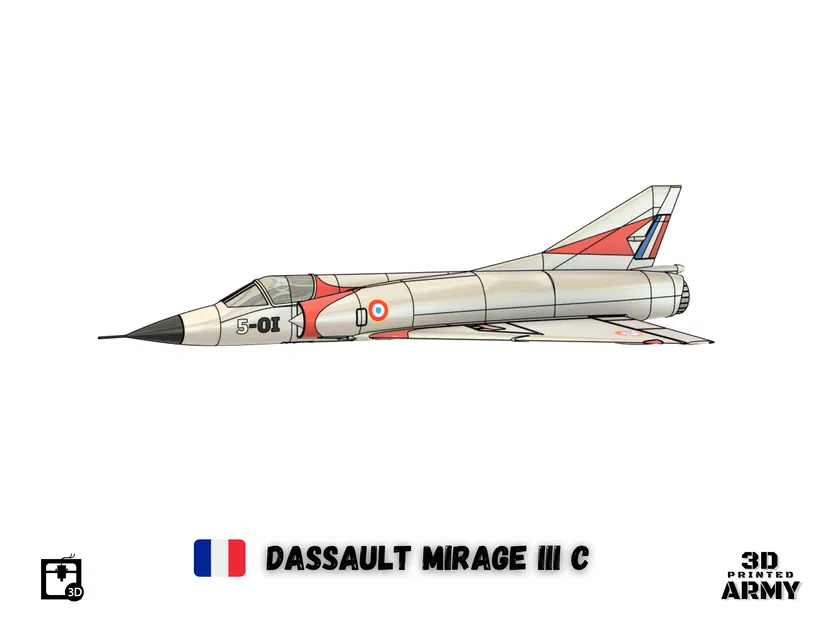 Mô hình in 3D Dassault Mirage III C - Tỉ lệ 1/48 - Image 13