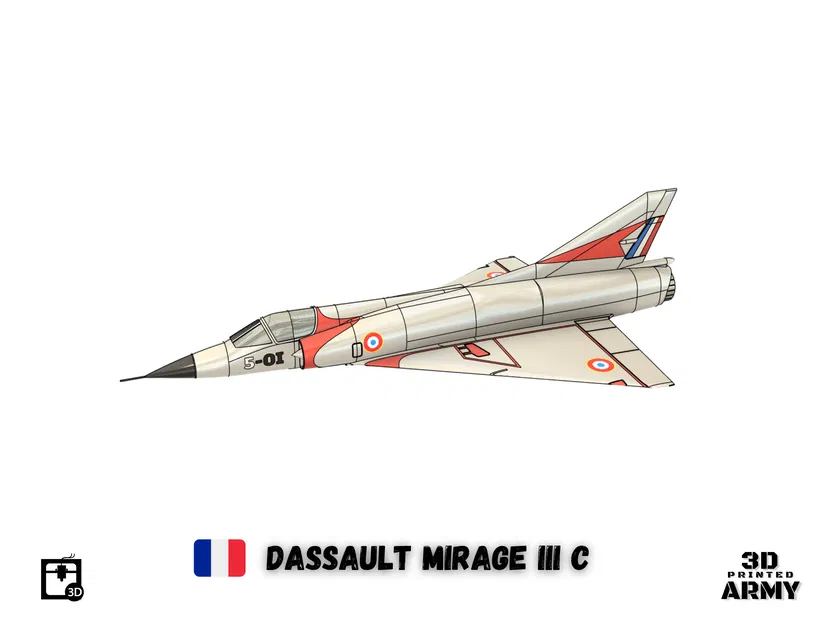 Mô hình in 3D Dassault Mirage III C - Tỉ lệ 1/48 - Image 15