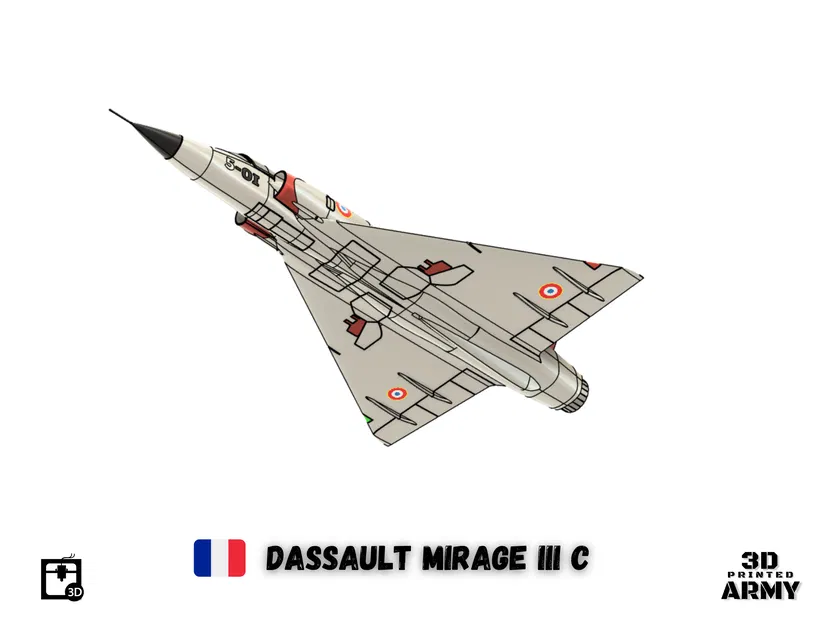 Mô hình in 3D Dassault Mirage III C - Tỉ lệ 1/48 - Image 16