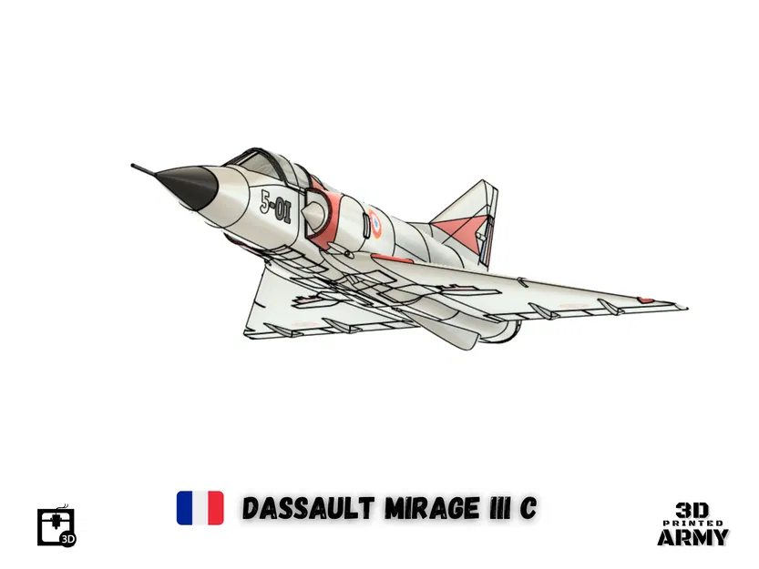 Mô hình in 3D Dassault Mirage III C - Tỉ lệ 1/48 - Image 18