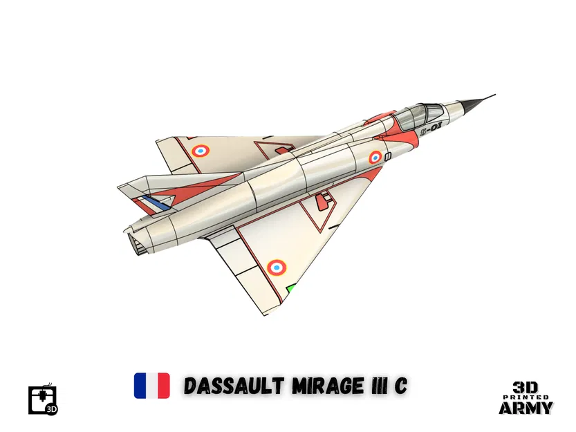 Mô hình in 3D Dassault Mirage III C - Tỉ lệ 1/48 - Image 19
