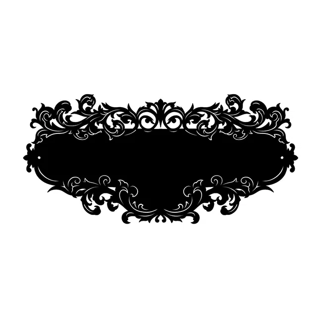 Mẫu in 3D bảng tên trang trí nghệ thuật phong cách cổ điển - Image 1