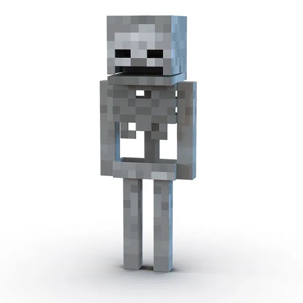 Mô hình 3D nhân vật Skeleton Minecraft độc đáo cho bộ cờ vua - Image 1