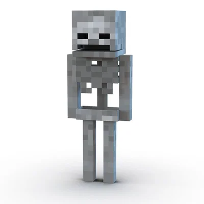 Mô hình 3D nhân vật Skeleton Minecraft độc đáo cho bộ cờ vua