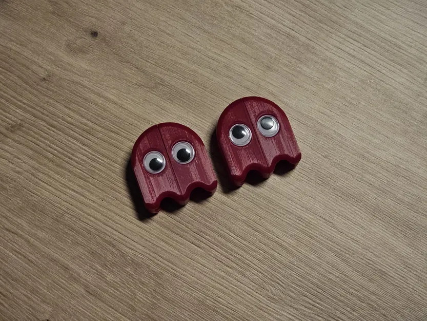 Móc khóa zipper pull hình ma Pac-Man dễ thương (tương thích nam châm 6x2mm) - Image 1