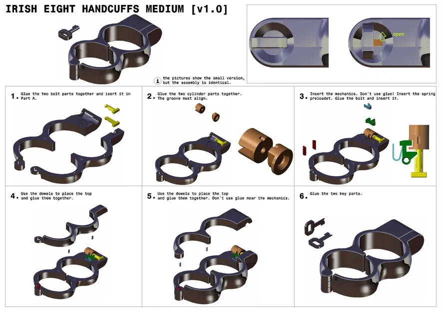 Còng tay số tám kiểu Ireland (cỡ trung) - Image 1