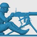 Mô hình lính súng máy Anh Thế chiến I (British Machine Gunner) 3D - Thumbnail 3