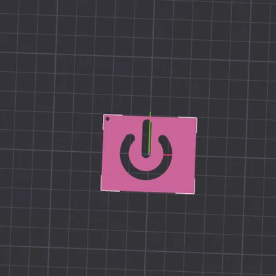 Móc khóa biểu tượng nguồn Power Button Keychain in 3D cá tính