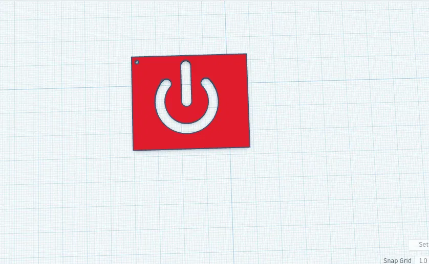 Móc khóa biểu tượng nguồn Power Button Keychain in 3D cá tính - Image 2