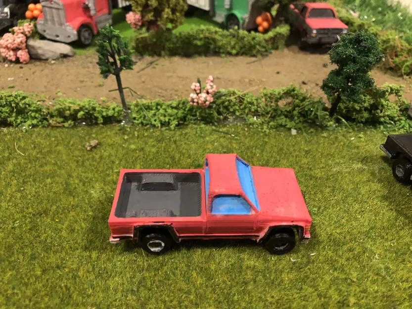 Mô hình xe bán tải Chevrolet S10 thập niên 80 in 3D tỷ lệ 1/64 - Image 3