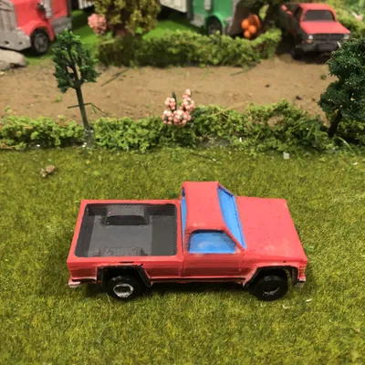 Mô hình xe bán tải Chevrolet S10 thập niên 80 in 3D tỷ lệ 1/64