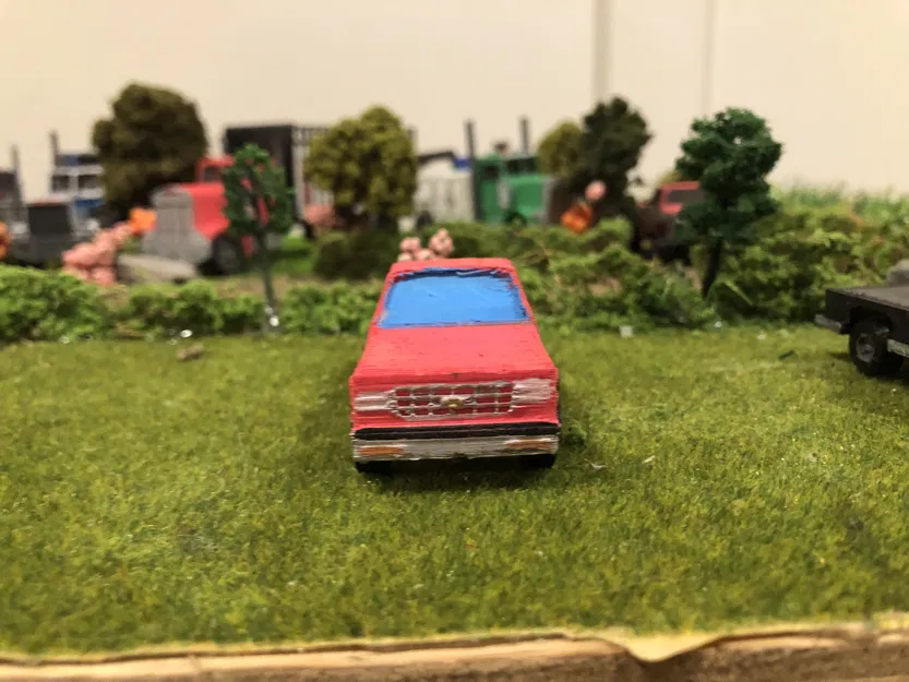 Mô hình xe bán tải Chevrolet S10 thập niên 80 in 3D tỷ lệ 1/64 - Image 4