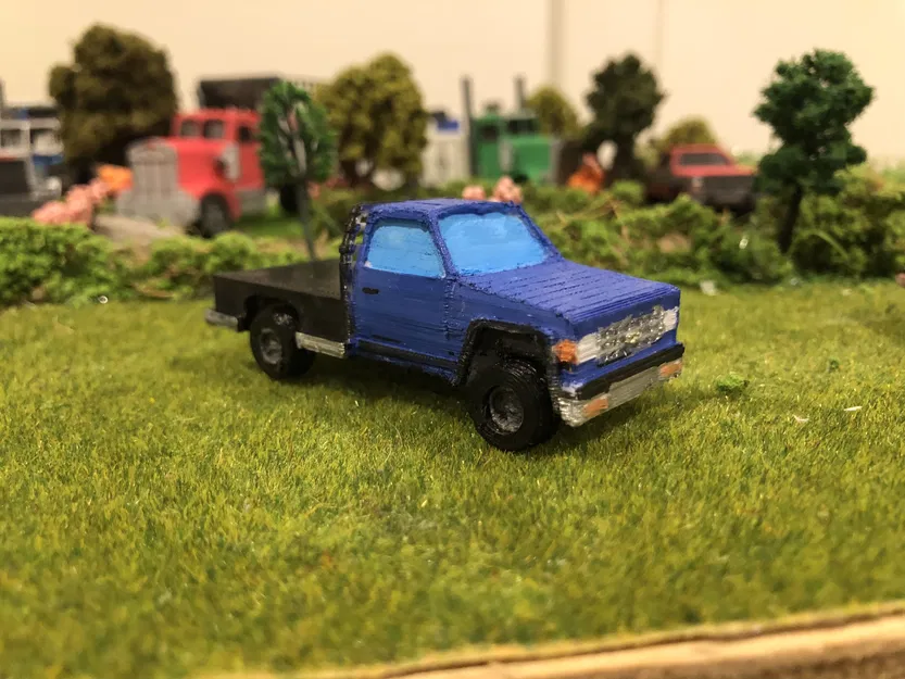 Mô hình xe bán tải Chevrolet S10 thập niên 80 in 3D tỷ lệ 1/64 - Image 6