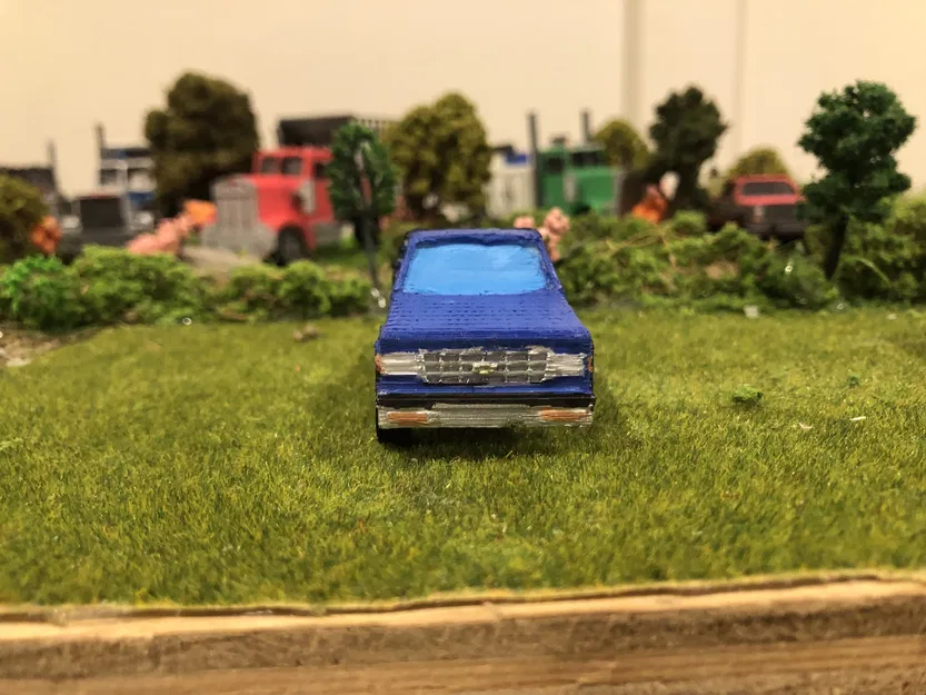 Mô hình xe bán tải Chevrolet S10 thập niên 80 in 3D tỷ lệ 1/64 - Image 7