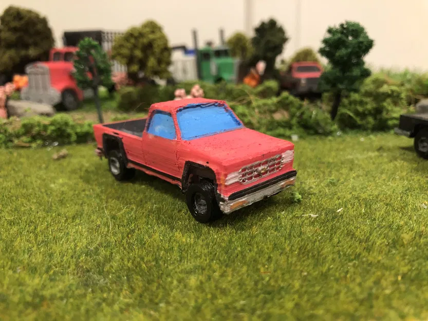 Mô hình xe bán tải Chevrolet S10 thập niên 80 in 3D tỷ lệ 1/64 - Image 9