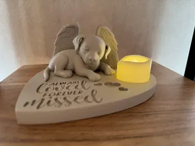 Tượng Thiên Thần Kỷ Niệm Cún Cưng - Always Loved Forever Missed - Image 1