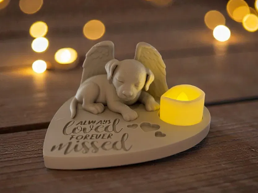 Tượng Thiên Thần Kỷ Niệm Cún Cưng - Always Loved Forever Missed - Image 3