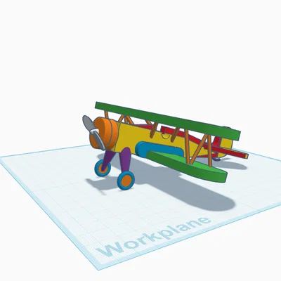 Mô hình máy bay đồ chơi 3D cổ điển - Dễ in, dễ lắp ráp