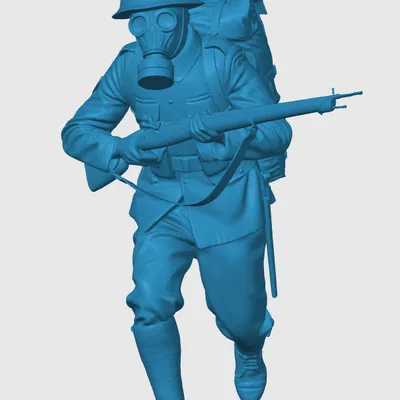 Mô hình lính bộ binh Anh Thế chiến thứ nhất (WW1) in 3D