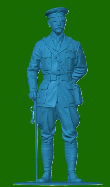 Mô hình sĩ quan quân đội Anh (WW1 British Army Officer) cho in 3D - Image 1