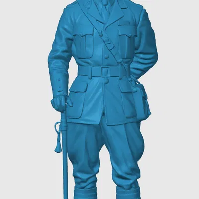 Mô hình sĩ quan quân đội Anh (WW1 British Army Officer) cho in 3D