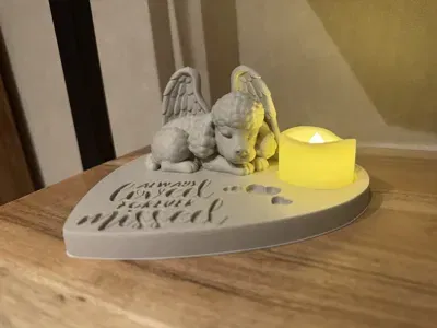 Tượng Tưởng Niệm Poodle Thiên Thần - Always Loved Forever Missed - Image 2