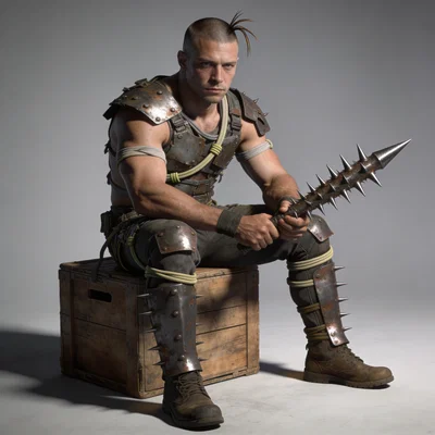Mô hình chiến binh Mad Max Warrior 15 in 3D phong cách tận thế