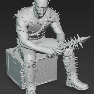 Mô hình chiến binh Mad Max Warrior 15 in 3D phong cách tận thế