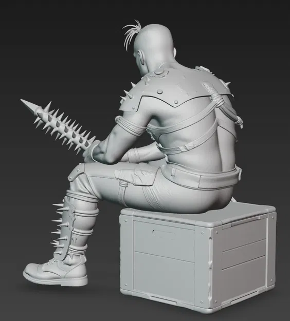 Mô hình chiến binh Mad Max Warrior 15 in 3D phong cách tận thế - Image 3