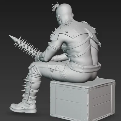 Mô hình chiến binh Mad Max Warrior 15 in 3D phong cách tận thế
