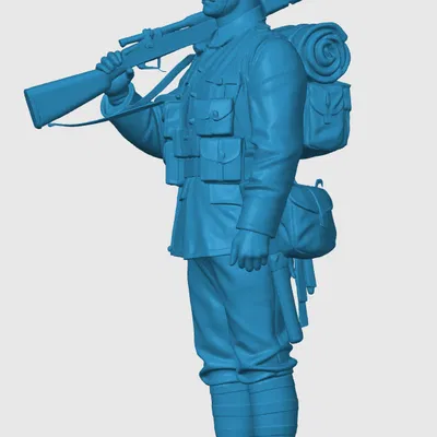 Mô hình lính bộ binh Anh thời Thế chiến thứ nhất in 3D
