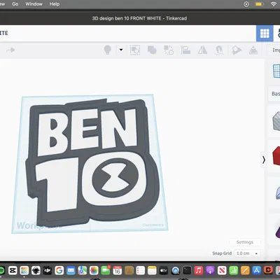 Mô hình hộp đèn Ben 10 trang trí (Ben 10 Logo Lightbox) 3D Printing