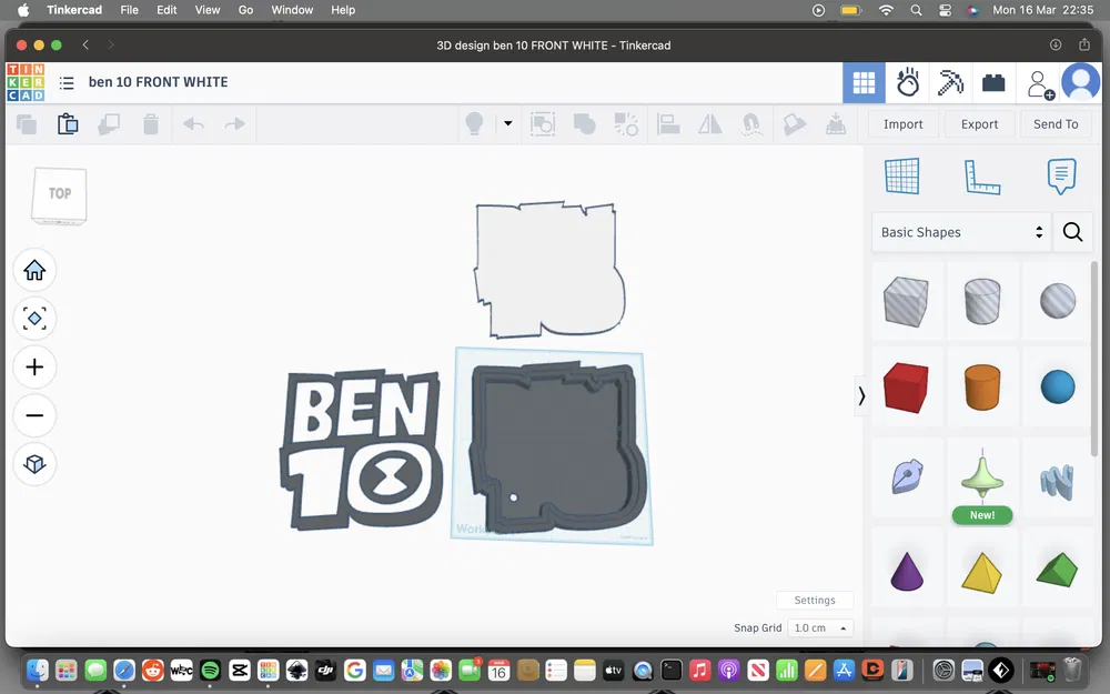 Mô hình hộp đèn Ben 10 trang trí (Ben 10 Logo Lightbox) 3D Printing - Image 2