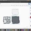 Mô hình hộp đèn Ben 10 trang trí (Ben 10 Logo Lightbox) 3D Printing - Thumbnail 2