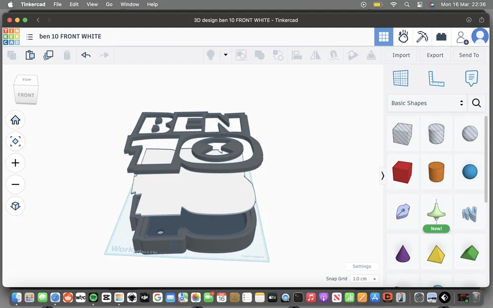 Mô hình hộp đèn Ben 10 trang trí (Ben 10 Logo Lightbox) 3D Printing - Image 3