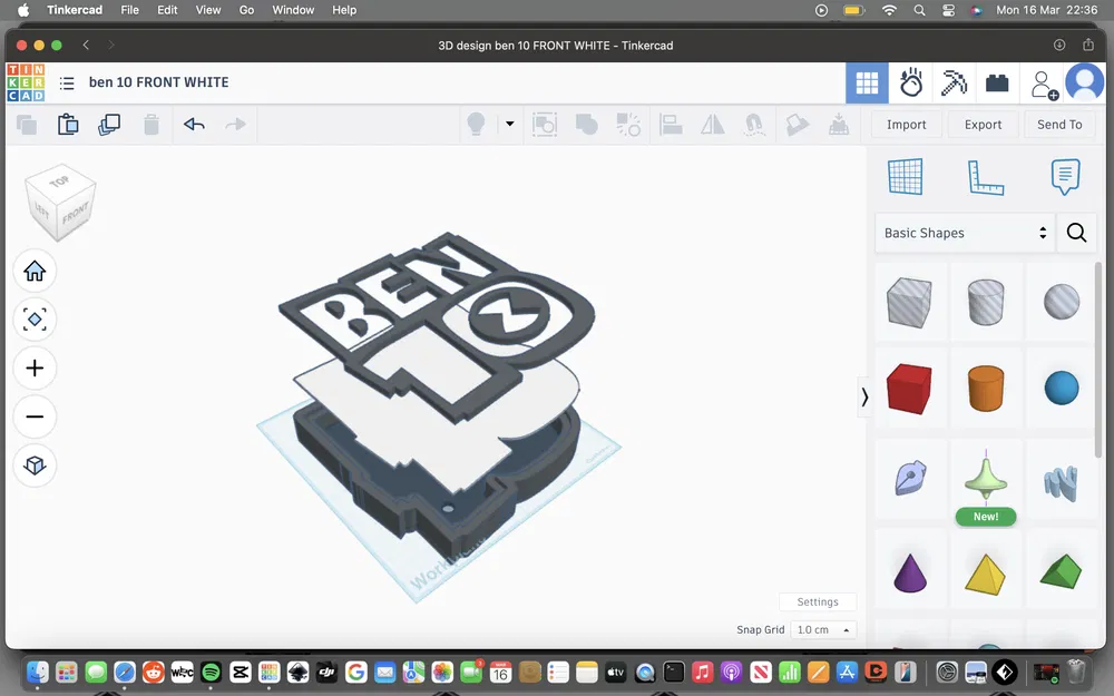 Mô hình hộp đèn Ben 10 trang trí (Ben 10 Logo Lightbox) 3D Printing - Image 4