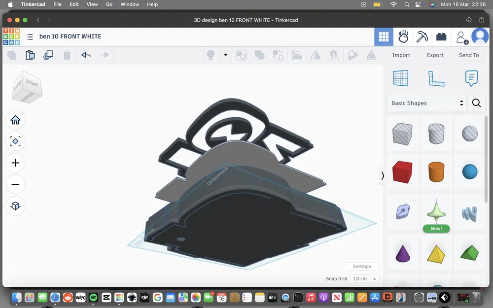 Mô hình hộp đèn Ben 10 trang trí (Ben 10 Logo Lightbox) 3D Printing - Image 5